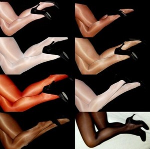 C Peavey Suntan Shiny Gloss Tights Shimmery Hooters Uniform Winghouse