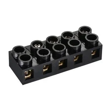 3pcs Terminal Block 500V 60A Dual Row 5 Positions Screw Electric Barrier Strip
