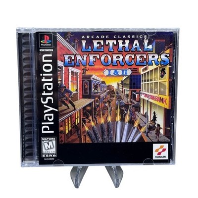 Arcade Classics Lethal Enforcers I & II PlayStation 1 PS1 Complete CIB Konami