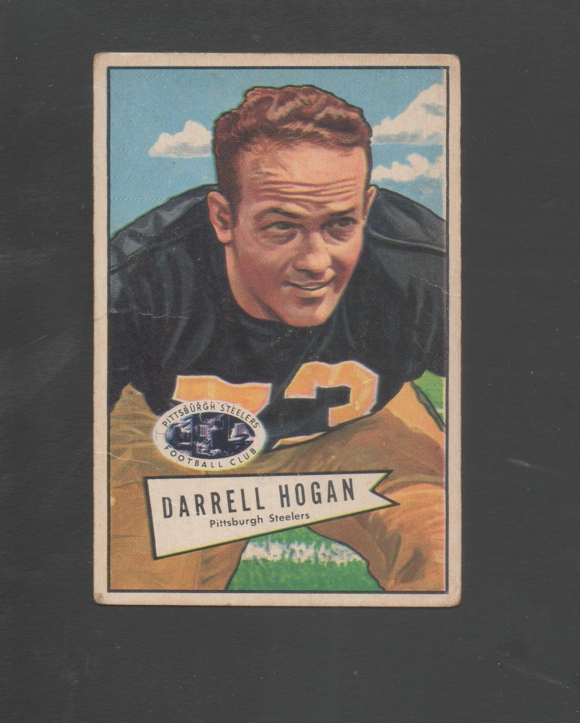 Darrell Hogan #118 Football Cards 1952 Bowman Large trading card — raw and PSA graded price guide