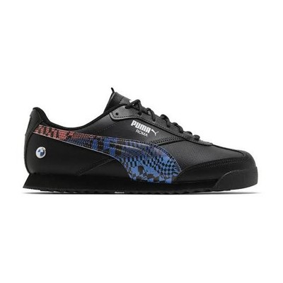 Authentic Puma Men's BMW MMS Roma Via Lace Up Sneakers Shoes Casual ~ Black ~NEW