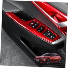 Window Switch Panel Covers Compatible with Kia EV6 2022 2023 2024 2025 2026 Red