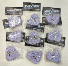 9 NOS, Vintage, Macrame, Wooden IRIS Beads Never Used 