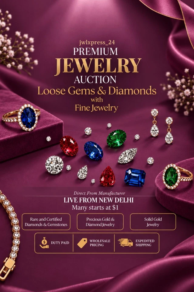 💎Loose Diamonds, Natural Gemstones & Jewelry Auction ! Many Starts at $ 1 