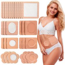 32Pcs Castor Oil Pack Patches Set for Waist Stomach Belly, Highly Absorbent Self
