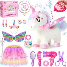 Unicorn Toys for Girls Age 4-6 Unicorns Gifts, Walking Talking Singing Interacti