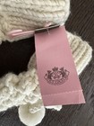 New w/Tags Juicy Couture Knit Long Arm Length Crochet Mittens Ivory Wool Pom Pom — photo 5