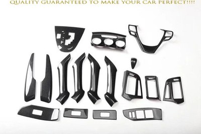 For Toyota Verso EZ 2011-2015 Black Carbon Fiber Car Interior Kit Cover Trim 17*
