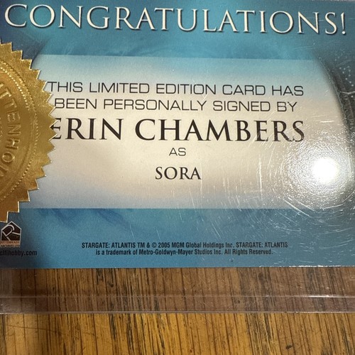 Rittenhouse Stargate Atlantis Season 2 Erin Chambers Auto As Sora - Picture 18 of 18