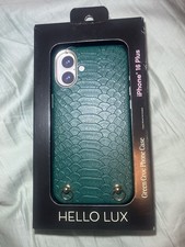   Hello Lux iPhone 16 Plus Green Croc Phone C...