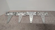 4 NEW Hardware Essentials Hillman Heavy-Duty T-Hinges 852779 / Galvanized. (03)