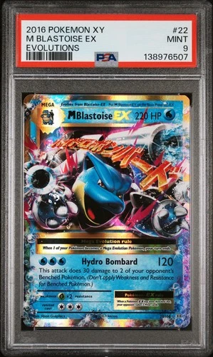 2016 POKEMON XY EVOLUTIONS #22 M BLASTOISE EX PSA 9