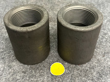 UNBRANDED FORGED CARBON STEEL PIPE COUPLING PIPE SIZE 1-1/4" A/SA105 LOT OF 2