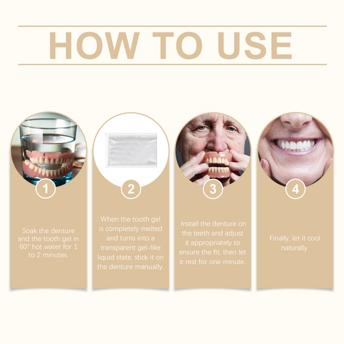 1-3x Glidewellpd Premium Silicone Denture Smileasego Premium Dentures ToothCover - Picture 5 of 12