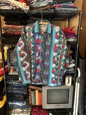 Vintage Western Shirt Southwest Canyon Size L 80s Aztec Southwest Multicolor