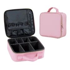 Travel Makeup Bag Organizer Case，with Adjustable Dividers Light Portable