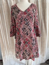 Maeve (Anthro) Textured Geometric Sweater Dress Tunic M