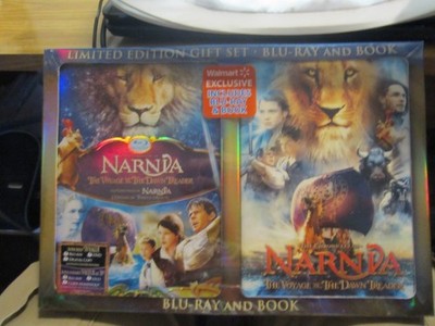 The Chronicles Of Narnia The Voyage Of The Dawn Trader Blu-Ray & DVD Plus Book.