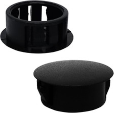 50Pack 20Mm Snap in Locking Hole Tube Flush Type Panel Plugs Hole Plugs Black