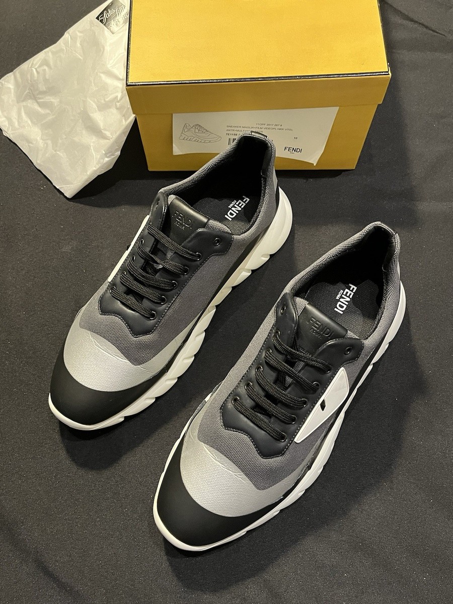AUTHENTIC FENDI HEIGHT THICK SOLE SNEAKERS SHOES FF 10 IS A MENS