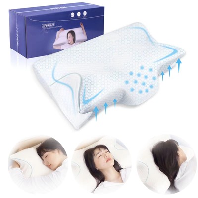 Dosage Contoured Orthopedic Pillow Neck Pillows for Pain Relief Sleeping,Cerv...