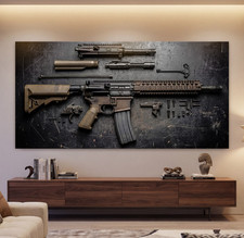 Demontierte Daniel Defense M4A1 Kunstwerk, 3D Kunst Waffe Wandbehang, moderne 3D