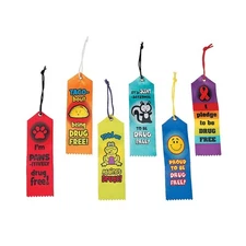 Fun Express Red Ribbon Week Award Ribbons 12 Pieces Stationery