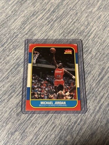 Michael Jordan Fleer 1986 Rookie Card No. 57 RARE UNGRADED GOAT