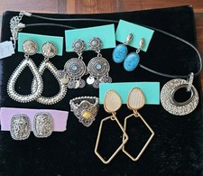 7p Lot 5 Clip On Eearings & Stretch Ring Paparazzi Jewelry Lia Sophia Necklace 