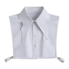 False Collar Lightweight Elegant Half Shirt Blouse for Women Girls Ladies