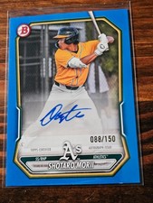 Shotaro Morii 2026 Bowman Baseball Blue Retail Paper Base Auto /150 Athletics