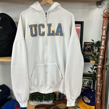 VTG Russell Athletic UCLA Bruins Hooded Sweatshirt XL Embroidered NWT White