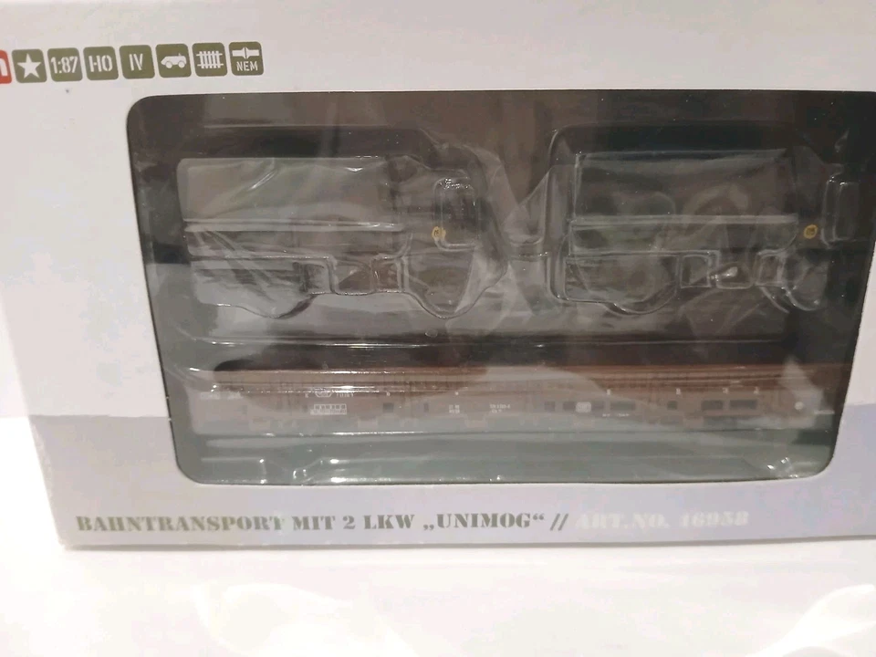 MÄRKLIN 4MFOR Metal Miltary Mission Transport By Rail For Unimog Trucks 1:87 HO - Image 2 of 4