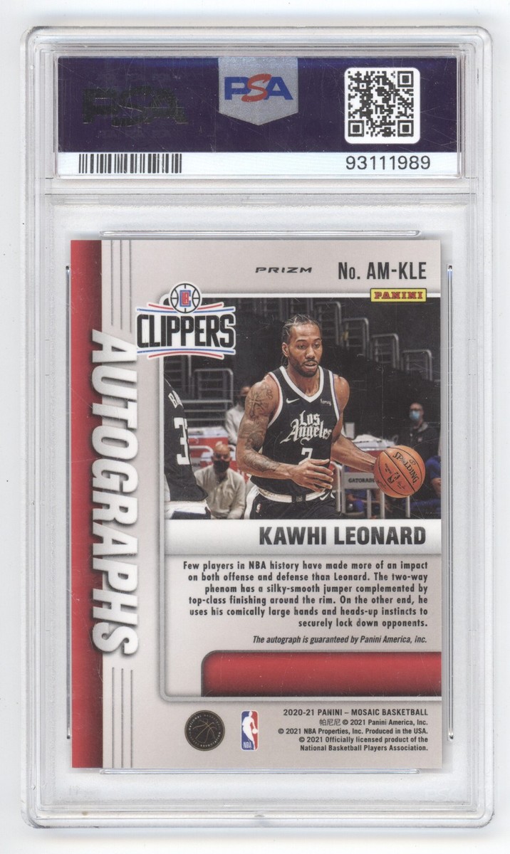 2020-21 Panini Mosaic - Autographs Mosaic Kawhi Leonard #AM-KLE
