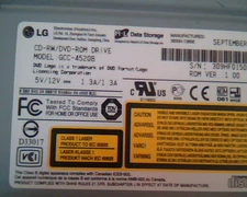 LG CD-RW/DVD-ROM Drive GCC-4520B 1.00 Sept 2003 HL 3850H-1385E D33017 Rewritable