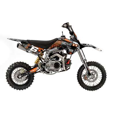 Stage6 Orange/White Graphics Kit for Ycf Pilot Pit Bike