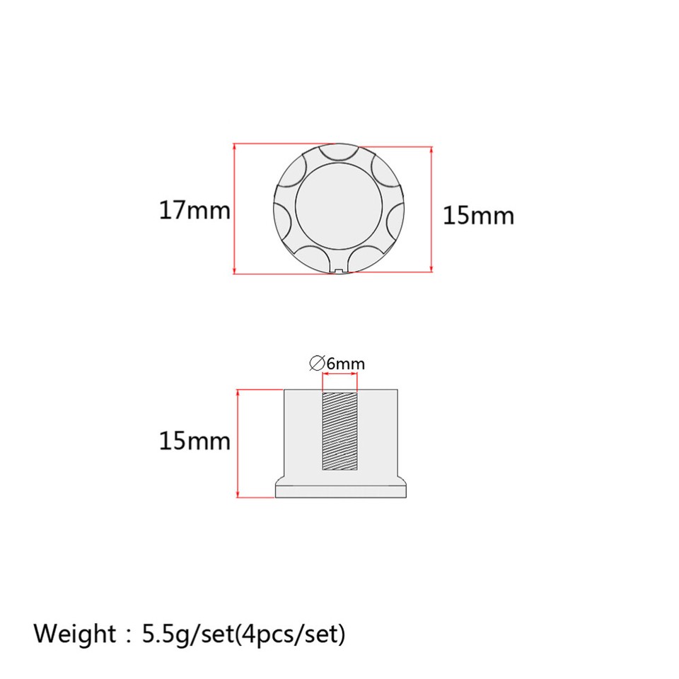 4 Pcs Amplifier for Electric Guitar Pedal Knobs Custom Durable