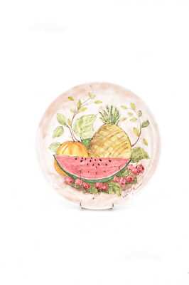Obstteller Wassermelone handbemalt Vettorel Bruno Meister Graveure Sodega 24 C