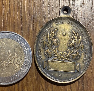FRANCE MÉDAILLE RELIGIEUSE Congrégation des enfants de Marie non datée - argent EUR 32,00 - FR