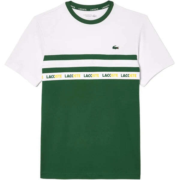 Men LACOSTE Ultra Dry Crocodile Colorblock Sport T-shirt | eBay
