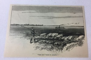 1887 magazine engraving ~ THE GUT From St Albans, Vermont