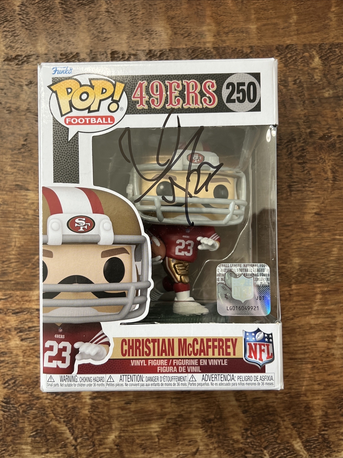 Christian McCaffrey Autographed Signed San Francisco 49ers Funko POP JSA Coa 49ers 