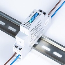 Wechselstromzähler Stromzähler KWh Zähler 1 phasig Phasen für Hutschiene DIN
