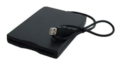 USB Floppy Disk Diskettenlaufwerk extern schwarz für Windows 7, 8 u 10   #22120a