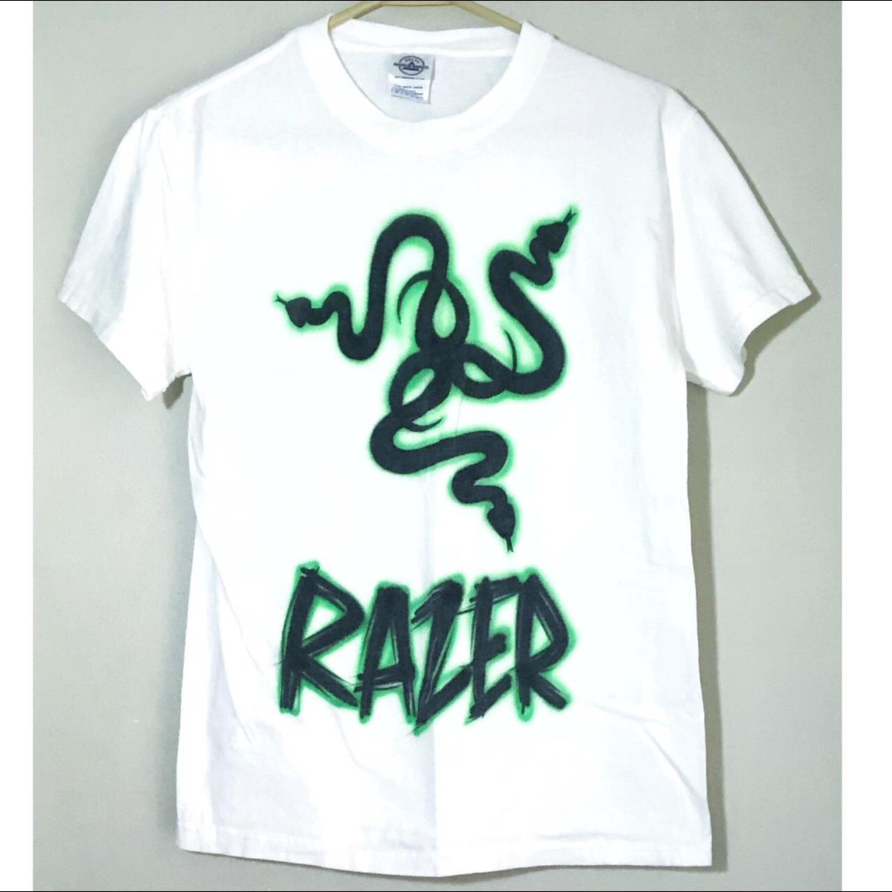 Mens SMALL Vintage 2000s Razer Inc Gaming T-Shirt Computer H