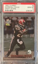 1994 Classic Draft Stars Marshall Faulk #5 FOIL PSA 10 Rams Colts HOF RC POP 5