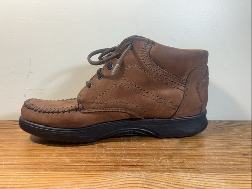 Dexter USA Walkmocs Brown Leather Chukkas Laced Ankle Bootie Women's 6.5 - Picture 7 of 10
