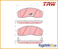 Bremsbelagsatz, Scheibenbremse Cotec Trw GDB3301 FüR Kia