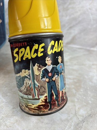1954 Space Cadet - Tom Corbett Metal Lunchbox with Thermos READ DESCRIPTION JS - Picture 15 of 20