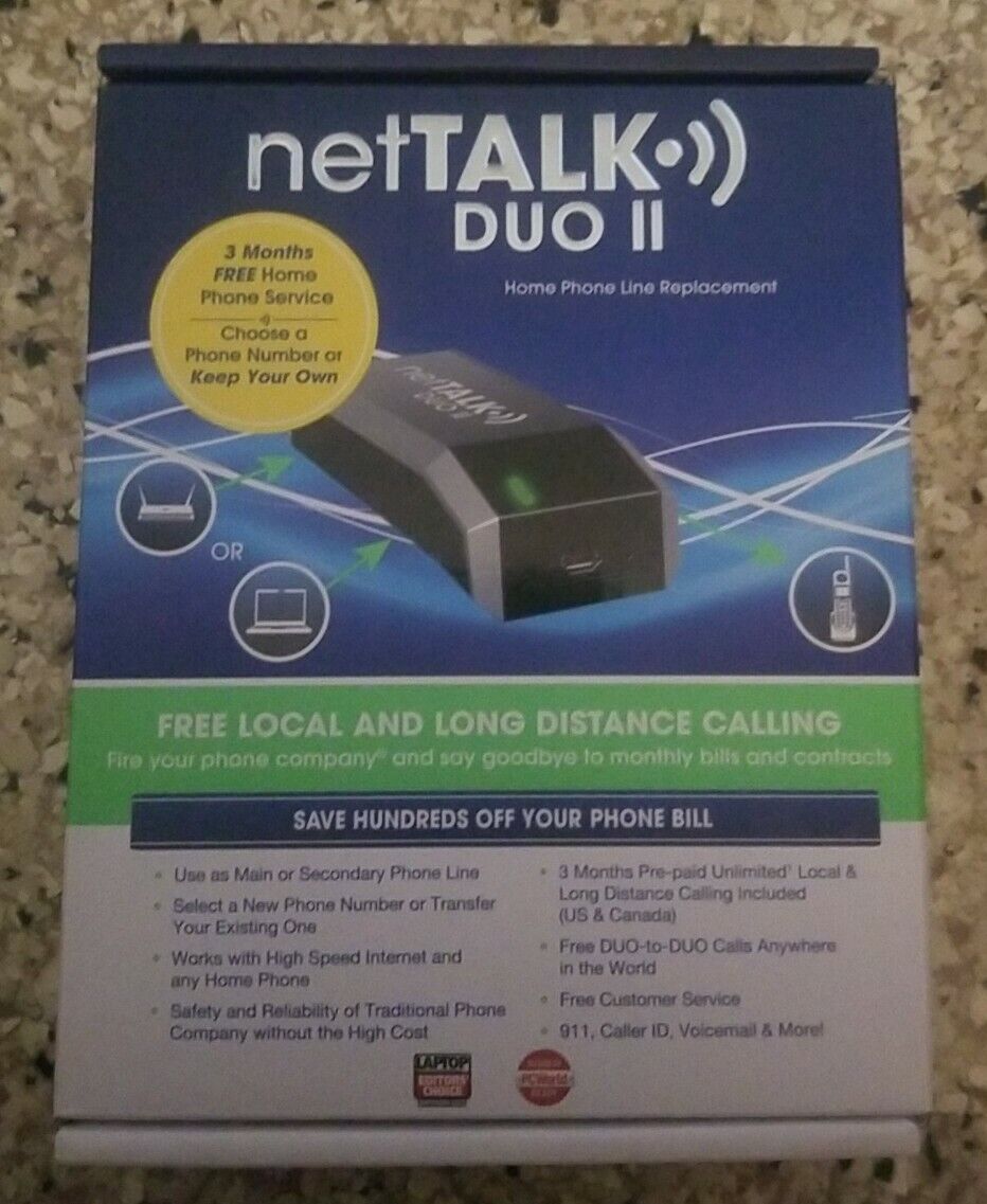 New NetTalk Duo 2 Wifi VoIP Home Phone Device With 3 Month Activation